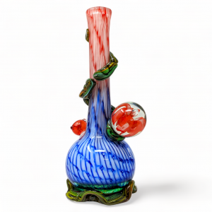 High Point Glass - 14" Floral-Bulb Ascender Water Pipe - [MAHE-1427]